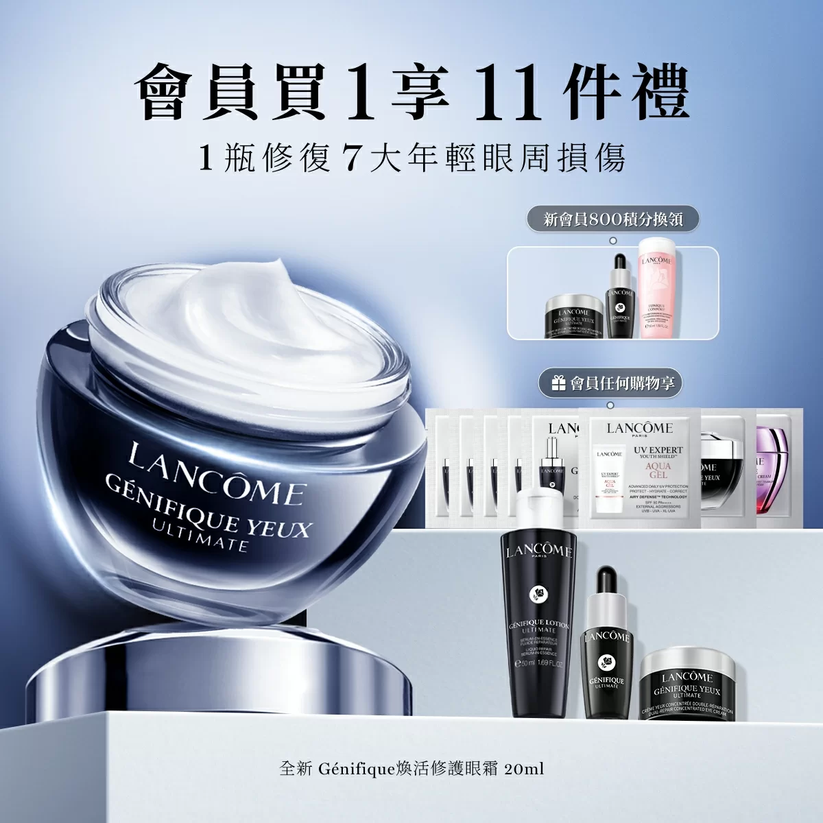 Génifique煥活修護眼霜20ml套裝